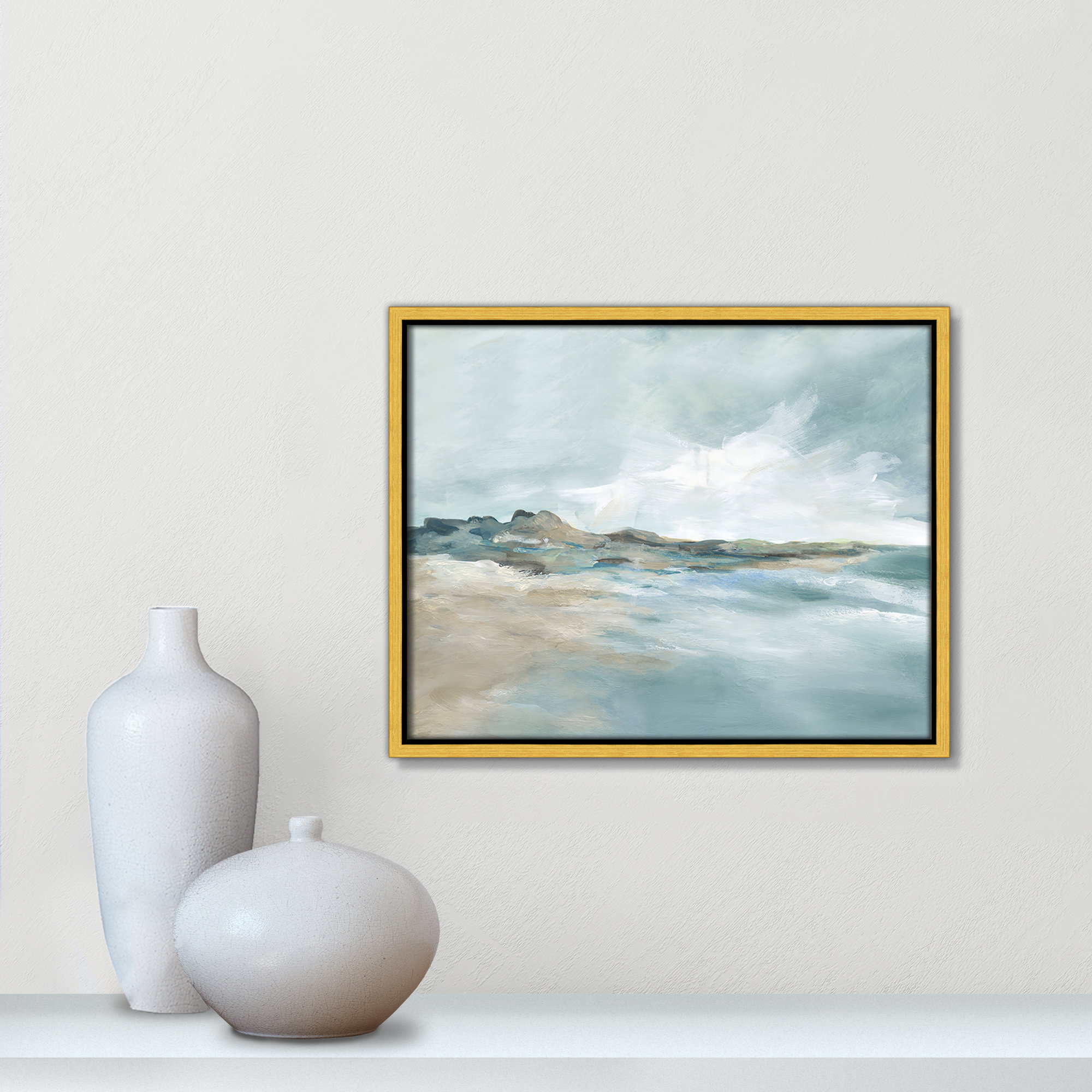 Sandpoint Print by Carol Robinson, 12.5" H x 15.5" W, Gold