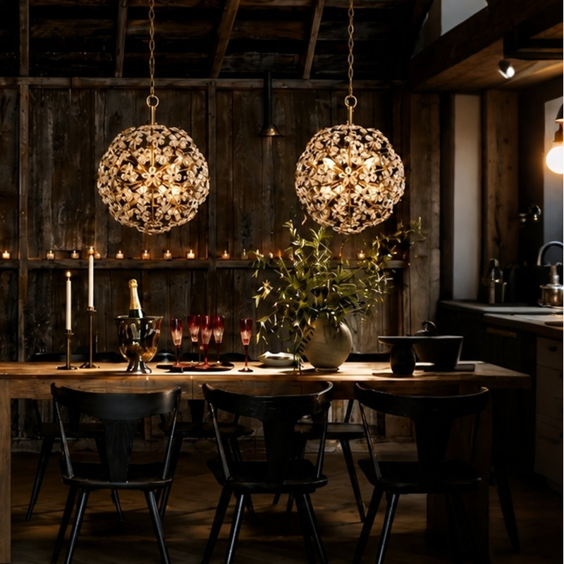 Kethe 8-Light Global Crystal Chandelier