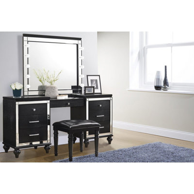 Ensemble coiffeuse et miroir de maquillage Capra