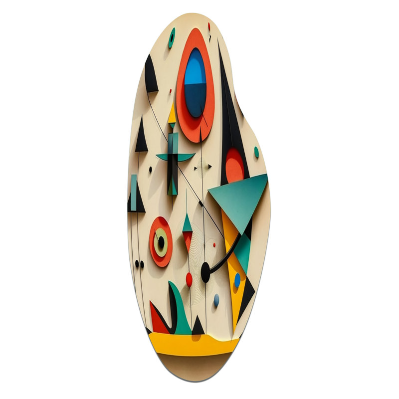 Art mural ludique en métal asymétrique, H 38 po x l 15 po