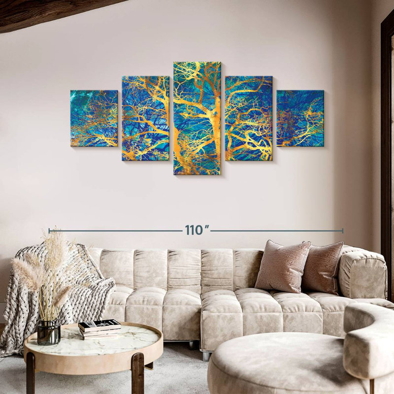 Golden Tree Botanical, 42" H x 92" W
