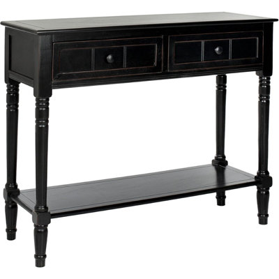 Distressed/Black 2-Drawer Console Table