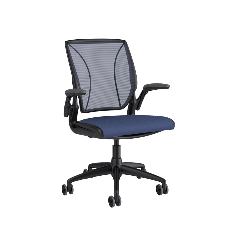 Mesh Task Chair, Lotus/Lucky Red, Pinstripe/Black, Gray