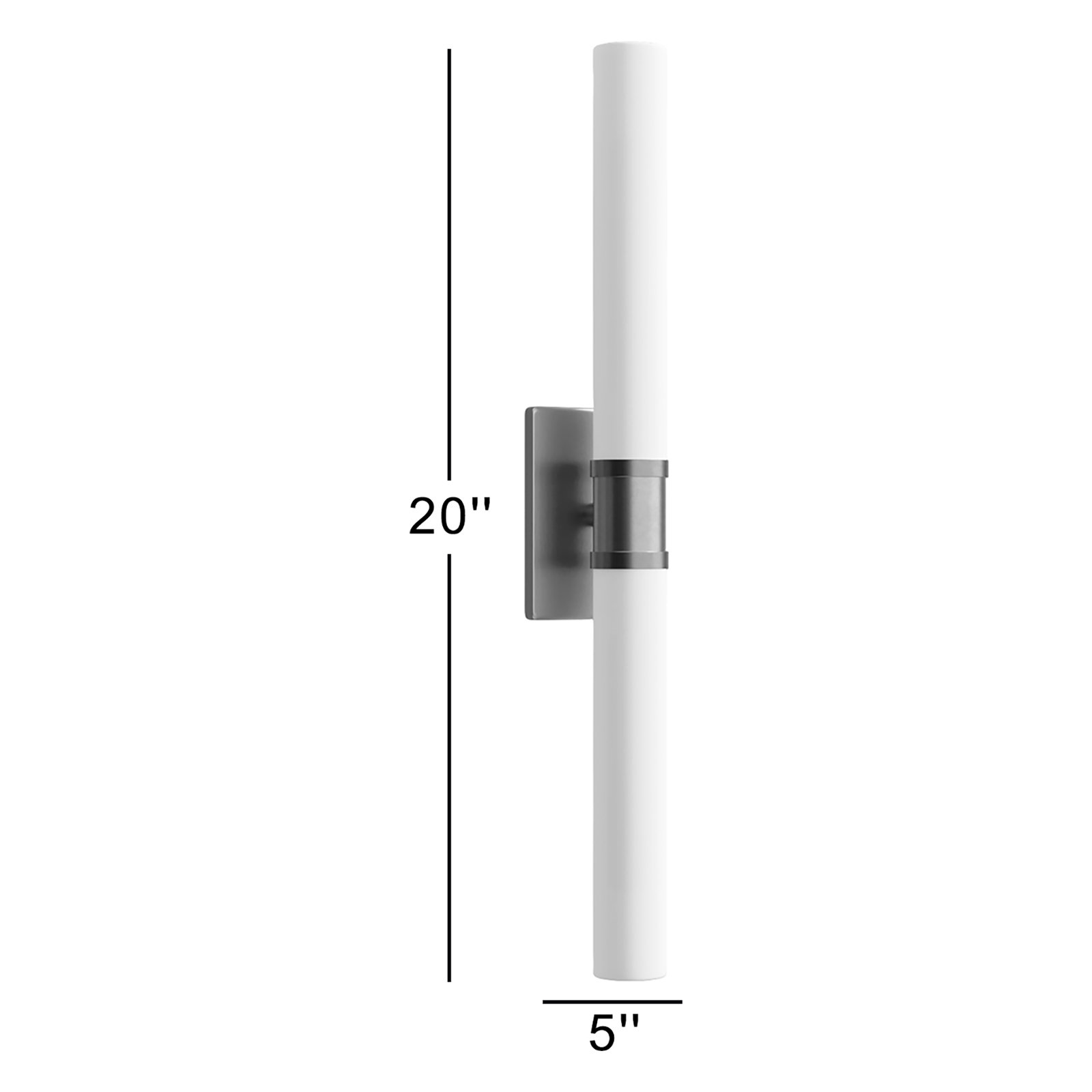 Evelien 2-Light Dimmable Metal Vanity Light, Satin Brass, 60 W, 20" H x 5" W x 3.63" D