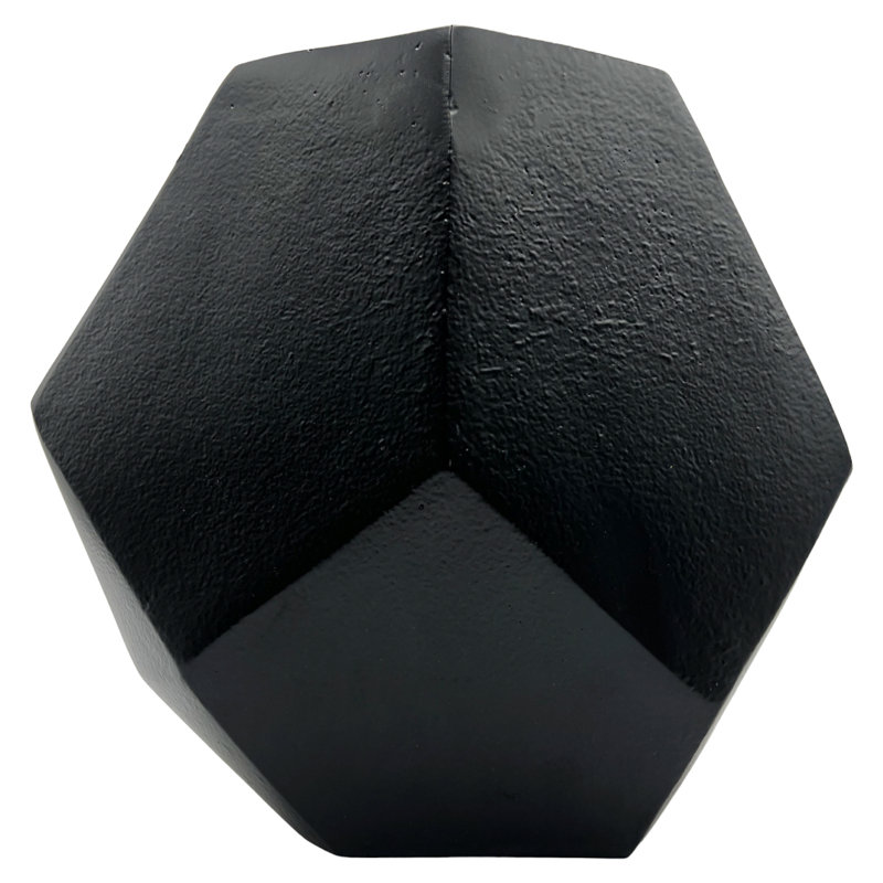 Khadijia Handmade Aluminum Table Vase, Black