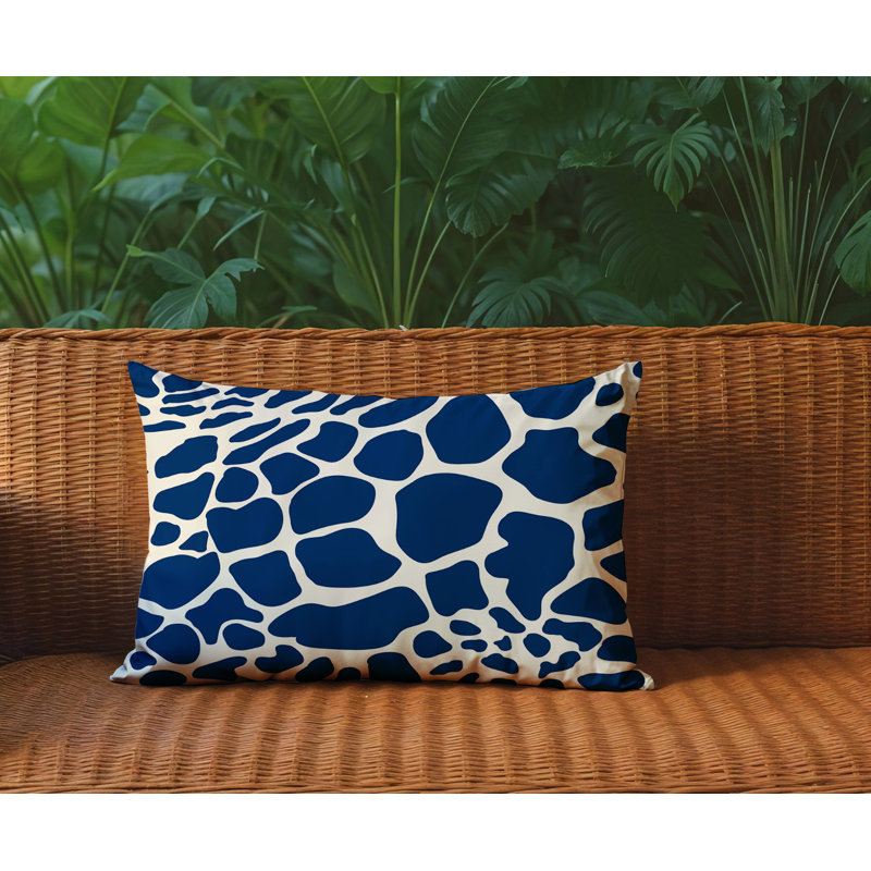 Oreiller rectangulaire réversible intérieur / extérieur Giro, Rectangle H 14 po x l 20 po, Bleu
