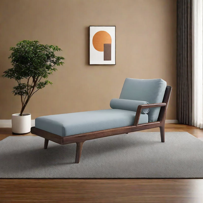 Chaise de loisir simple en bois massif