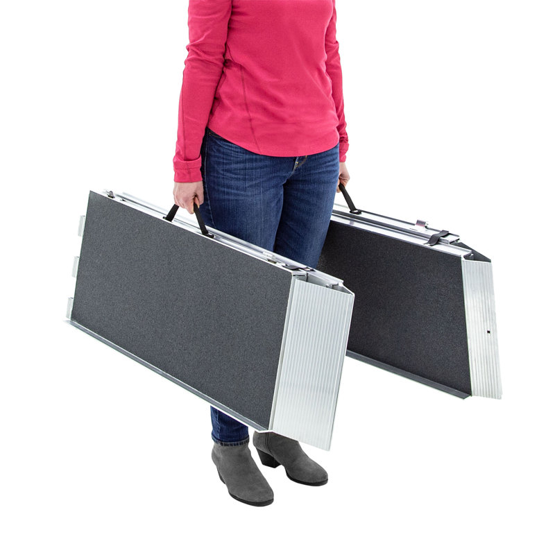 Silver Spring Foldable L Portable Ramp, 7" H x 29.75" W x 84" L