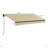 Retractable Awning, Patio Awning Sunshade Shelter With Manual Crank Handle, 280Gsm UV Resistant Fabric And Aluminum Frame For Deck, Balcony, Yard-111084599-111084600