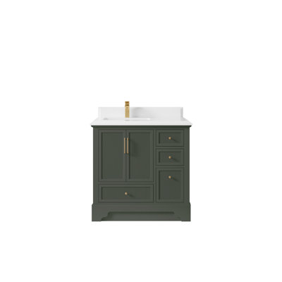Alys 36'' Single Bathroom Vanity with Quartz Top