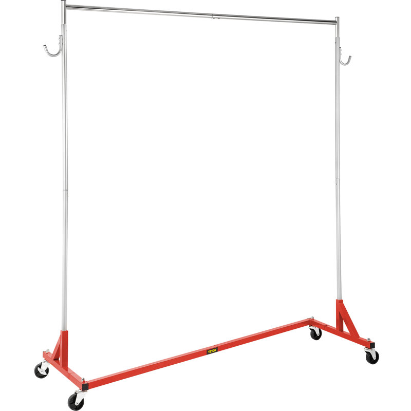 Porte-vêtements sur roulettes VEVOR, Rouge