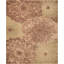 Tapis vert / brun en laine touffeté à la main Floral-348631427