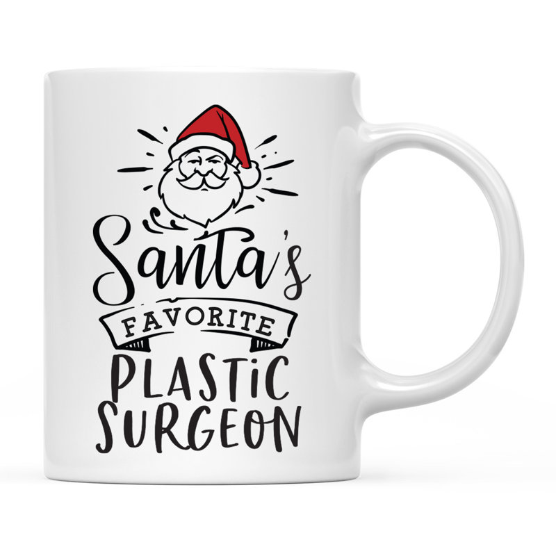 Grande tasse à café en plastique chirurgien du père Noël