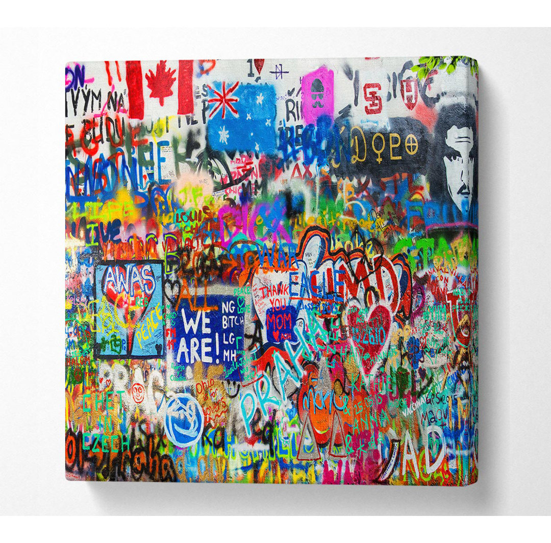 Graffiti Overload - Kunstdrucke auf Leinwand - Wrapped Canvas