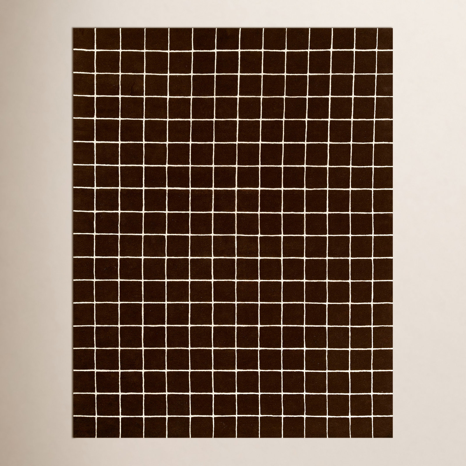 Montara Brown Hand-Tufted Geometric Wool Rug, Rectangle 6' x 9'