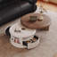 Table basse de rangement crème de style minimaliste