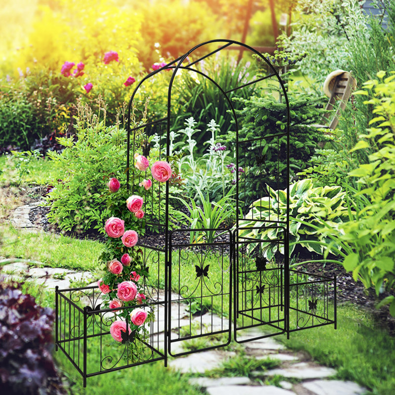 Metal Garden Arch Climbing Plants, H 86,6 po x l 79,5 po x P 19,7 po