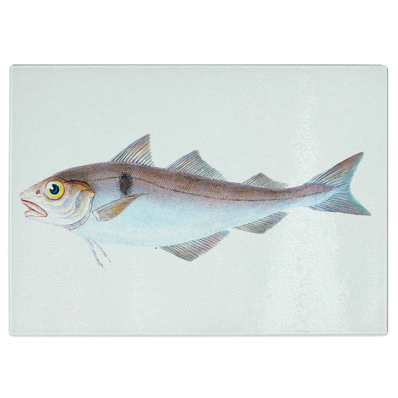 Glass Haddock Fish by Edward Donovan Chopping Board, 39 cm W x 28.5 cm L
