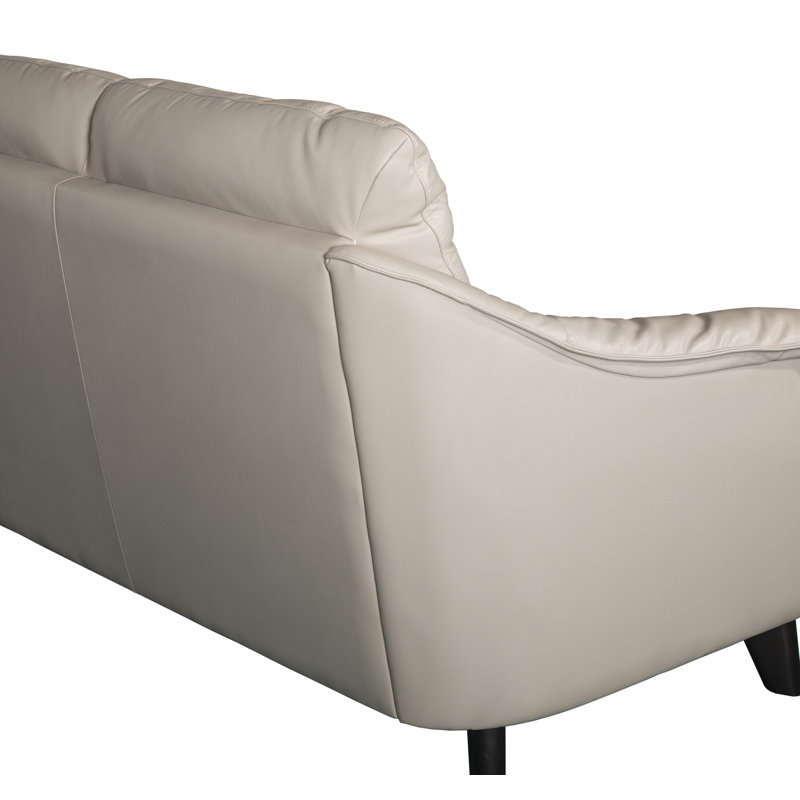 Naples Genuine Leather Sofa, Cream, 2
