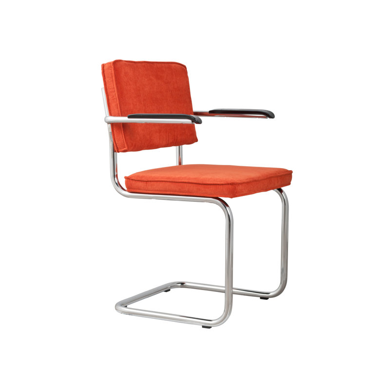 Chaise en porte-à-faux rembourrée Ridge, Orange
