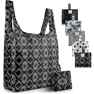 Zulay Kitchen 5 Pack 50 Pound Reusable Grocery Bags - Reusable Bags With Handles