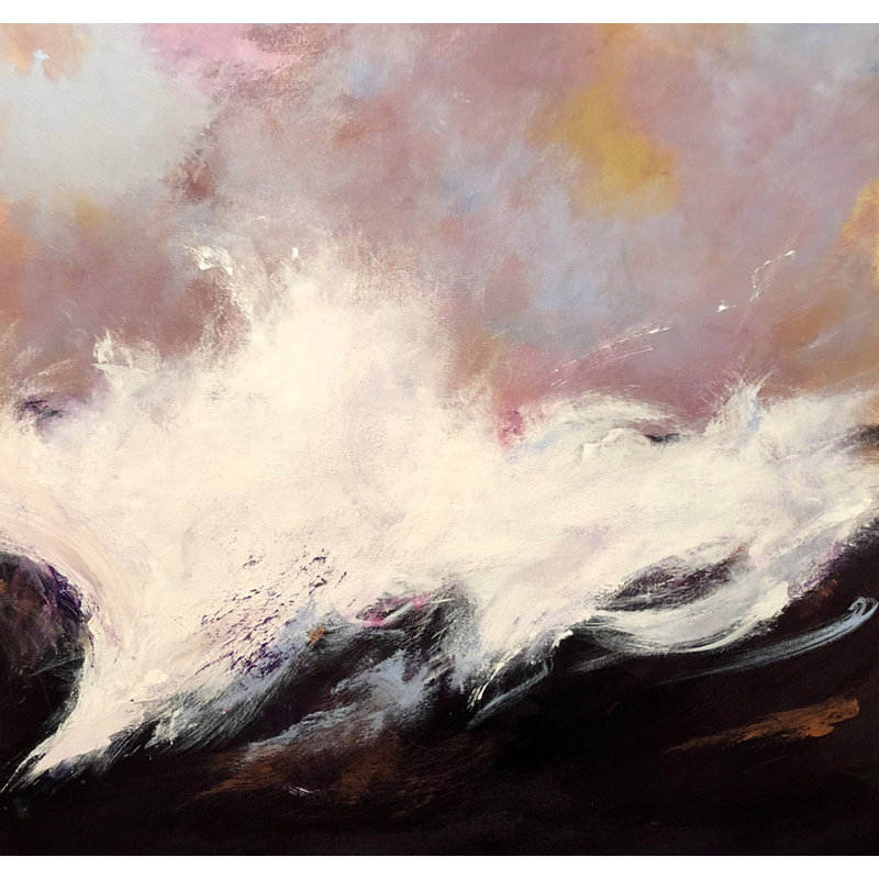 Rough Seas by Elaine Ford - Wrapped Canvas Painting, 102cm H x 102cm W x 4cm D