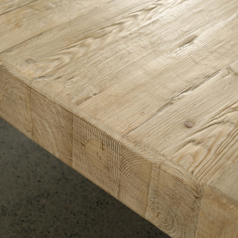 55" Square Ravello Coffee Table Weathered Warm Wood Tone, 17.7" H x 55" W x 55" D