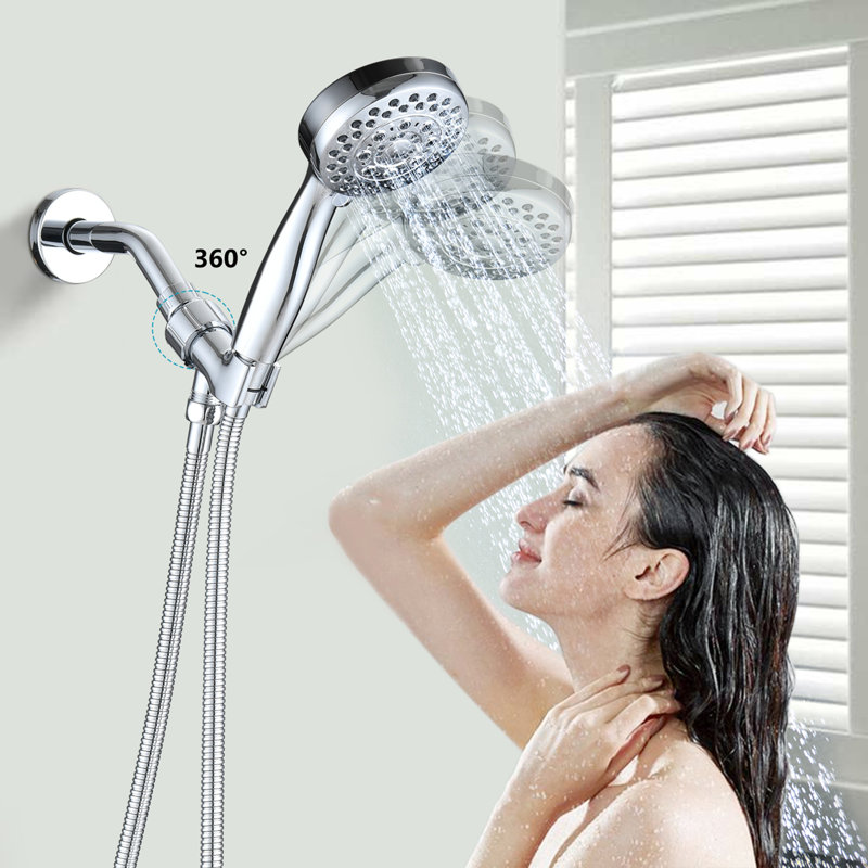 High Pressure Handheld Shower Head with Hose, Chrome