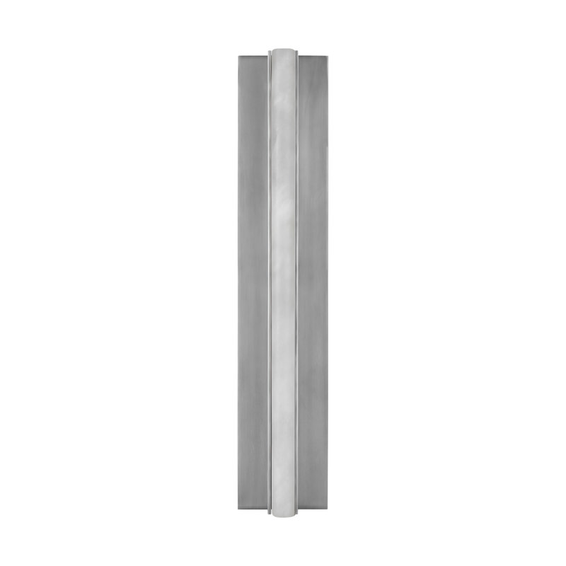 Linea LED Flush Mounted Sconce, 15" H x 2.6" W x 3" D, Antique Nickel