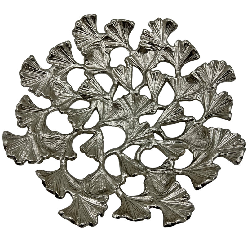 Assiette décorative en aluminium faite à la main Amirjon 1, Argent argent