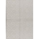 Himalayan Wool Geometric Area Rug in Light Gray