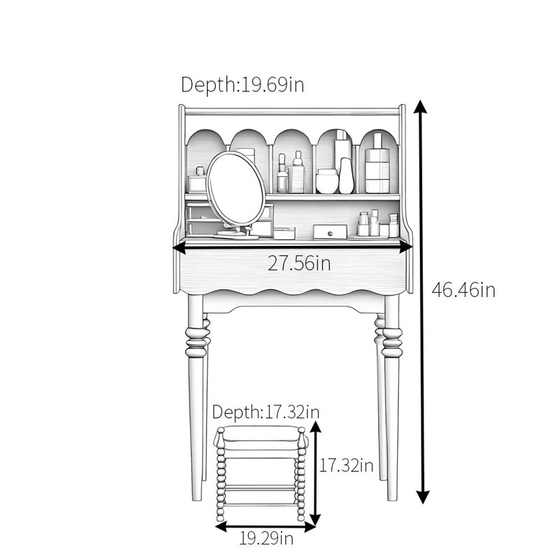 Petite commode moderne noire simple