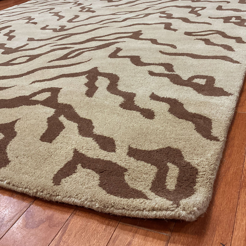 Indo Wool Animal Print Indoor Rug, Rectangle 6' x 9'