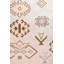 Tapis floral tissé à la machine en chenille crème-856851907