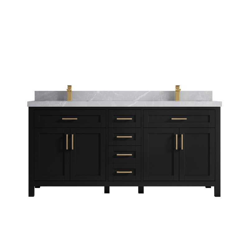 72 po X P 22 po Meuble-lavabo double D, Gris clair