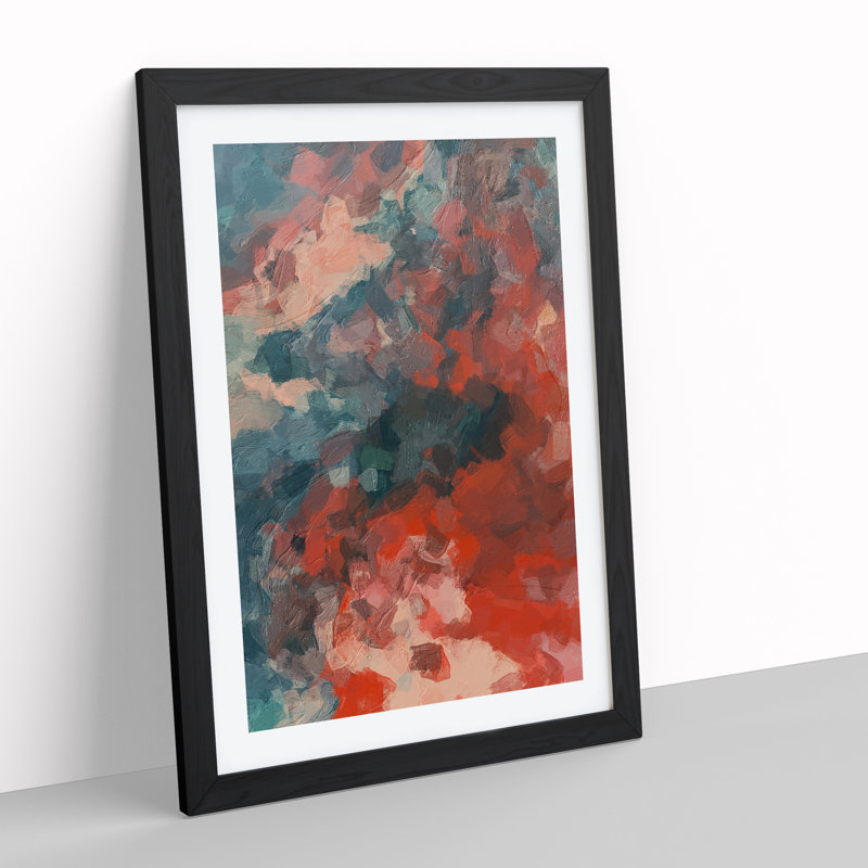 Becoming Abstract - Wall Art, Black Framed, 48cm H x 36cm W, White