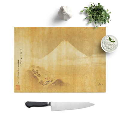 Glass Mountain View by Kano Tan'yu Chopping Board