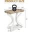Table de bout Table Table d'appoint étroite pour les petits espaces, table d'appoint de salon, table-plateau en bois, table de chevet avec tablette, blanc et nature