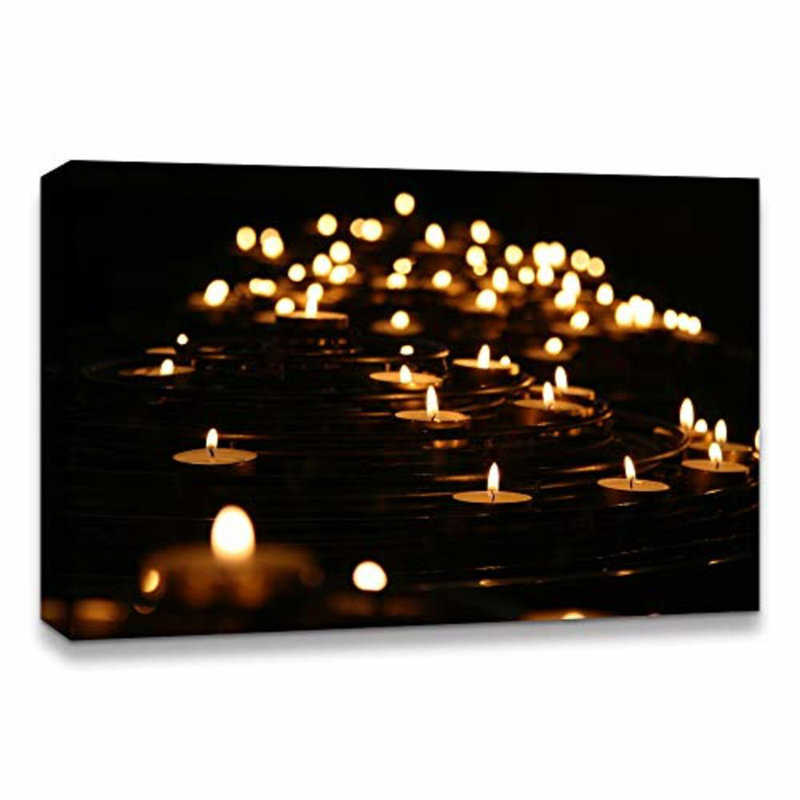 Christmas Candles For Celebration X02 - Photographie sur toile tendue, H 24 po x l 32 po
