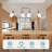 Modern Complete Track Lighting Kits 4 Lights Brushed Nickel Vanity Light With Seeded Glass Shade,Industrial Inddoor Ceiling Spot Light Fixtures Kitchen Track Lights With Flexibly Rotatable Light Head