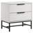 2-drawer Nightstand Bedside Table White