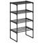 Étagère à chaussures à 3 niveaux en métal, organisateur de chaussures empilable, pour entrée, noir-2010627203-2012615388