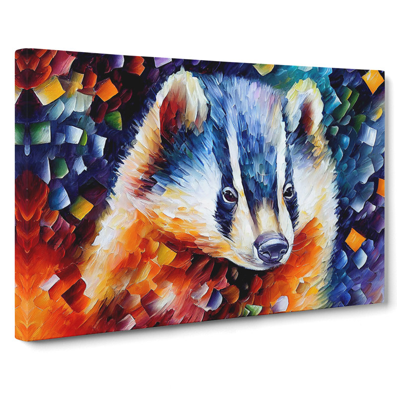 Badger Abstract - Wrapped Canvas Print, 40cm H x 60cm W x 3cm D
