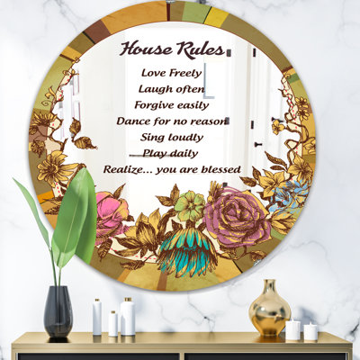 Miroir mural House Rules
