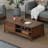 New China black walnut solid wood coffee table