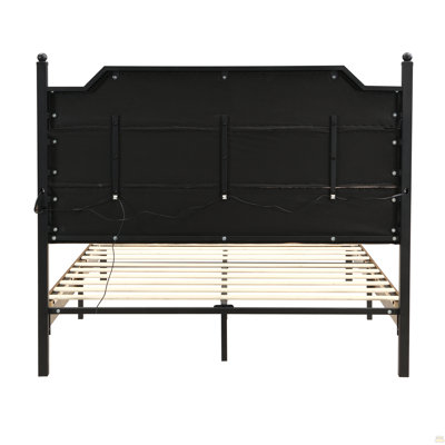 Box Spring, Queen Size Bed Frame with Washable Fabric Cloth, Heavy Duty Metal Frame for Queen Bed, 9 in Mattress Foundation, 3500 lbs Max Weight Capacity, Easy Assembly, 79.1L x 59.6W x 9.1H in
