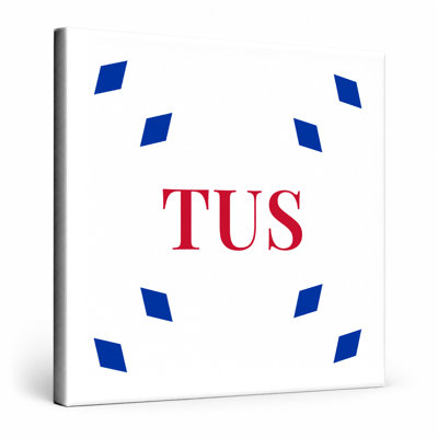 Tuscaloosa Luxury Diamond Monogram — Blue White Red