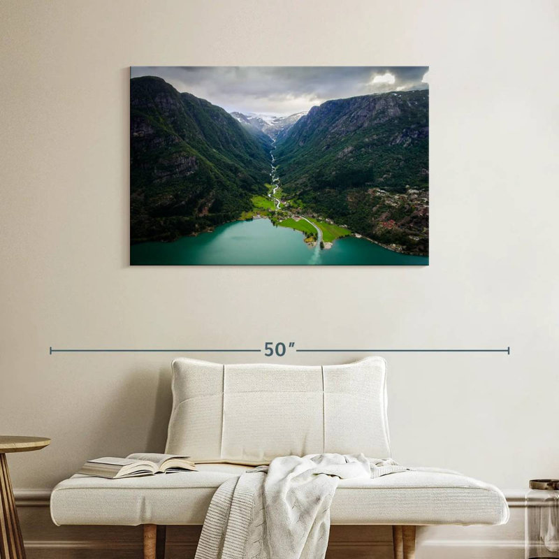 Kavia Odda Mountain Scene, 26" H x 39" W
