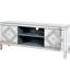 Console de rangement multifonctionnelle à motif de losanges - Organisation multimédia optimisée pour un espace de vie sans encombrement-58826647