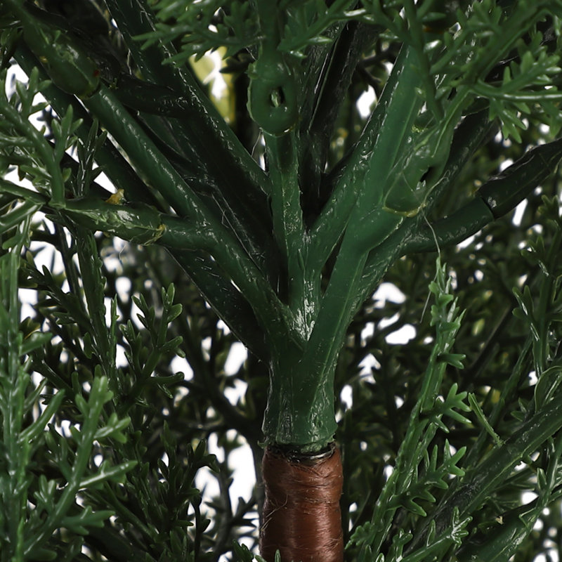 Artificial Topiary Tree 2-Set,Artificial Cedar Topiary Trees for Outdoor & Indoor Decor,Artificial Topiary Boxwood Tree, Faux Shrub Uv Protection